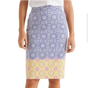 Boden Gabriella Pencil Skirt Sun Tile NWT Size 4R
